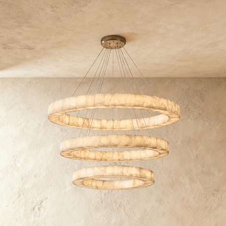 Teva Round Alabaster Chandelier - Residence Supply