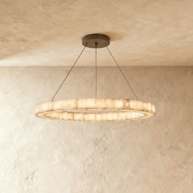 Teva Round Alabaster Chandelier - Residence Supply
