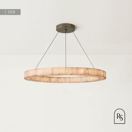 Teva Round Alabaster Chandelier - Residence Supply