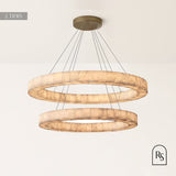 Teva Round Alabaster Chandelier - Residence Supply