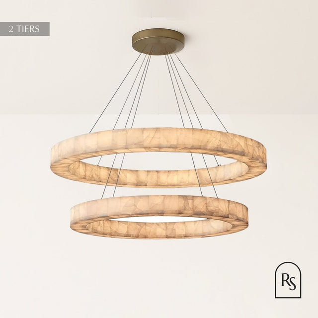 Teva Round Alabaster Chandelier - Residence Supply