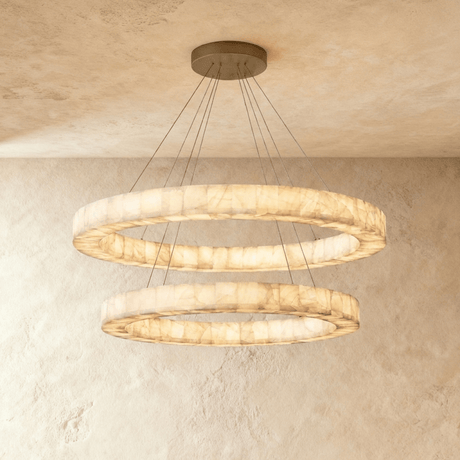 Teva Round Alabaster Chandelier - Residence Supply