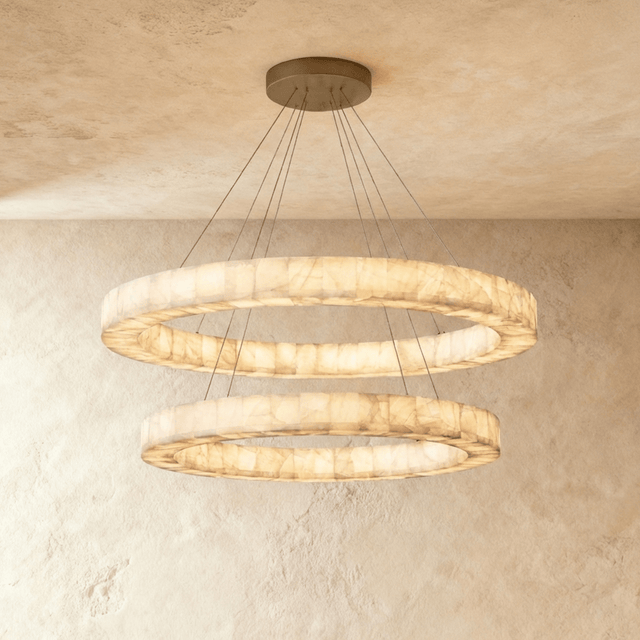 Teva Round Alabaster Chandelier - Residence Supply