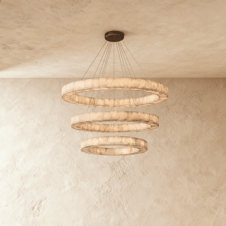 Teva Round Alabaster Chandelier - Residence Supply