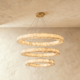 Teva Round Alabaster Chandelier - Residence Supply