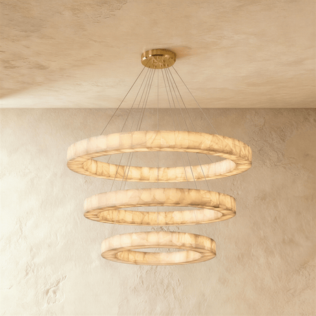 Teva Round Alabaster Chandelier - Residence Supply