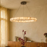 Teva Round Alabaster Chandelier - Residence Supply