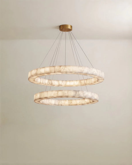 Teva Round Alabaster Chandelier - Residence Supply