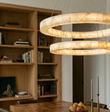 Teva Round Alabaster Chandelier - Residence Supply