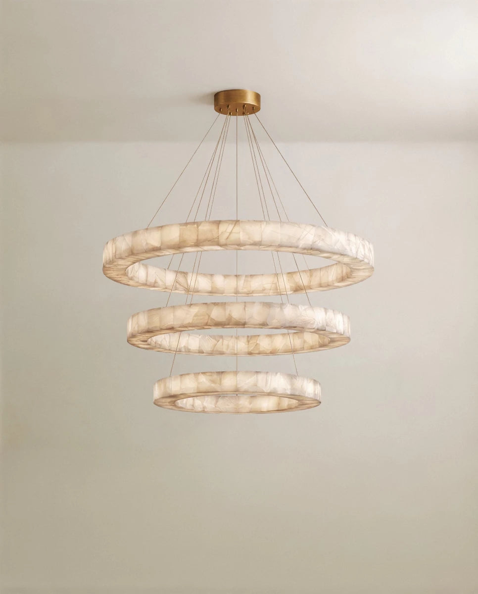 Teva Round Alabaster Chandelier - Residence Supply