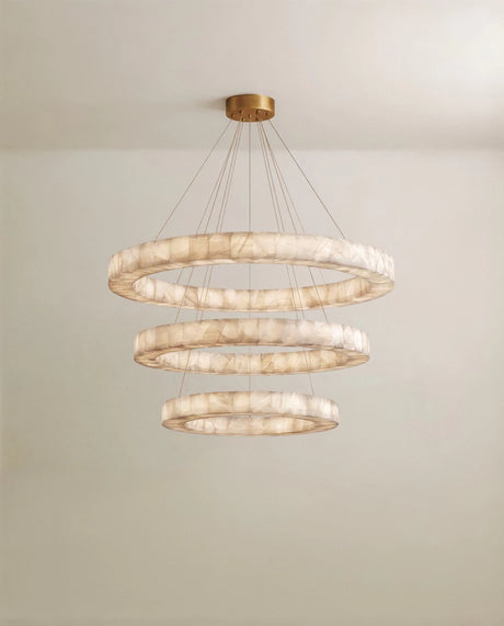 Teva Round Alabaster Chandelier - Residence Supply