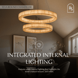 Teva Round Alabaster Chandelier - Residence Supply