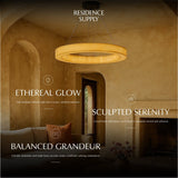 Teva Round Alabaster Chandelier - Residence Supply