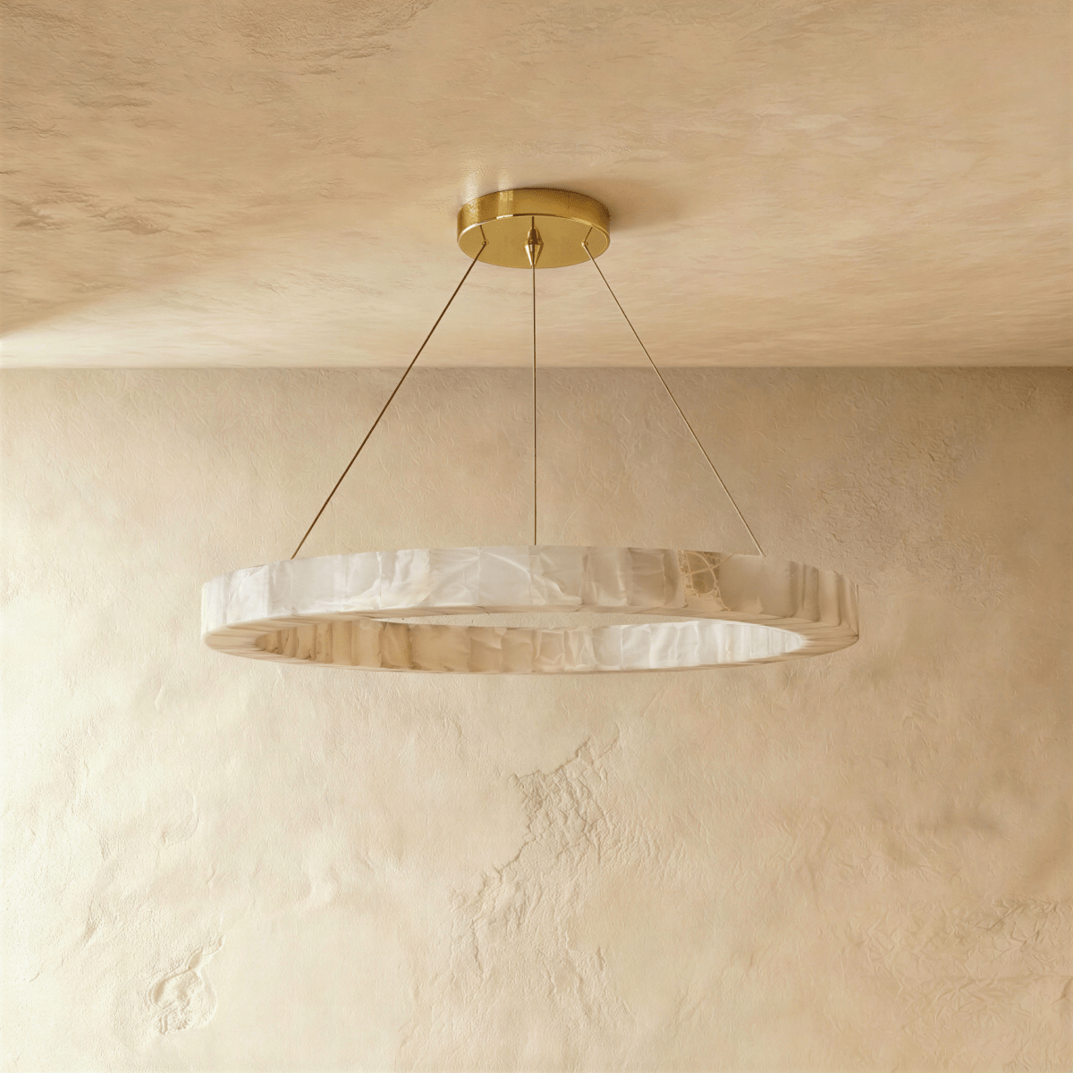 Teva Round Alabaster Chandelier - Residence Supply