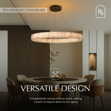 Teva Round Alabaster Chandelier - Residence Supply