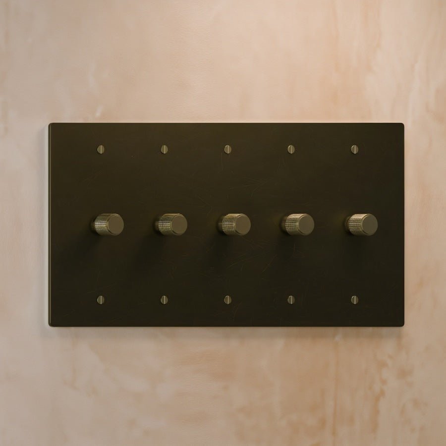 The Architectural Brass 3 - Way Rotary Dimmer Switch (1 to 5 Gang) - Open Box - Residence Supply