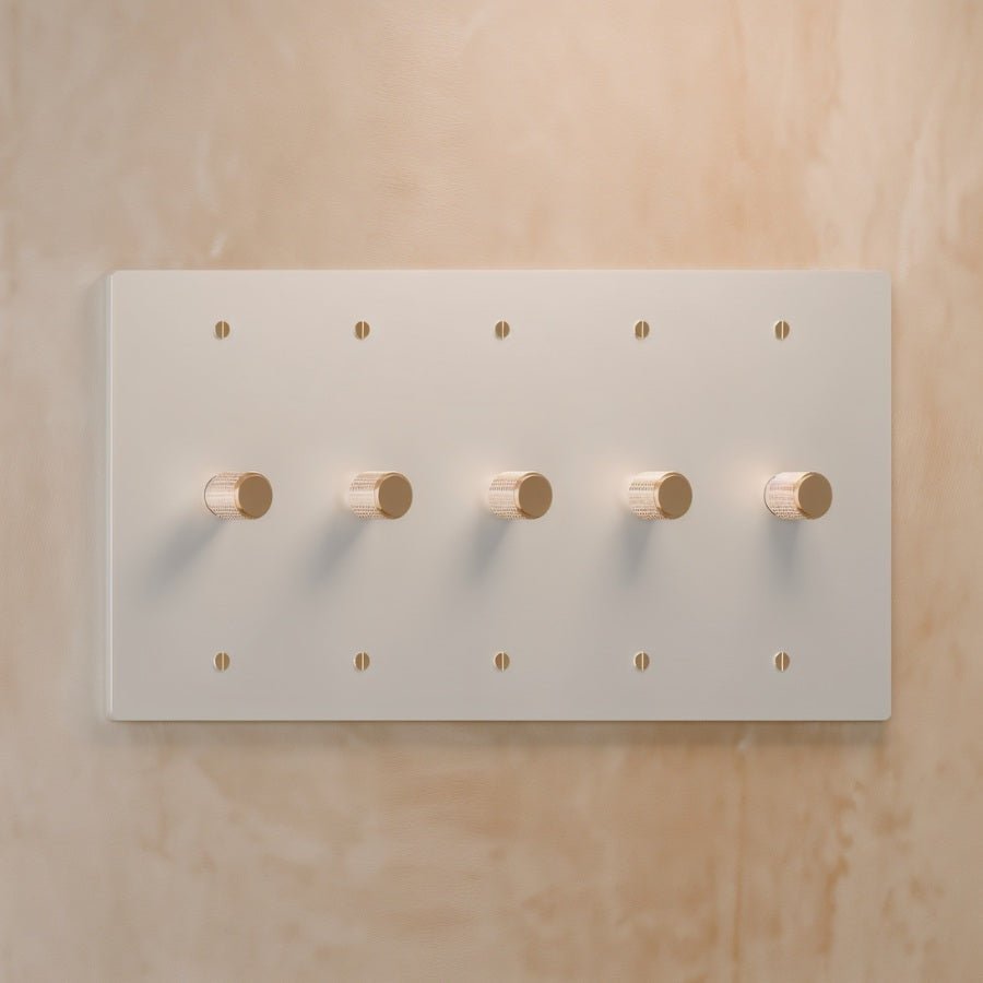 The Architectural Brass 3 - Way Rotary Dimmer Switch (1 to 5 Gang) - Open Box - Residence Supply