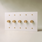 The Architectural Brass 3-Way Rotary Dimmer Switch (1 to 5 Gang) - Open Box - Residence Supply