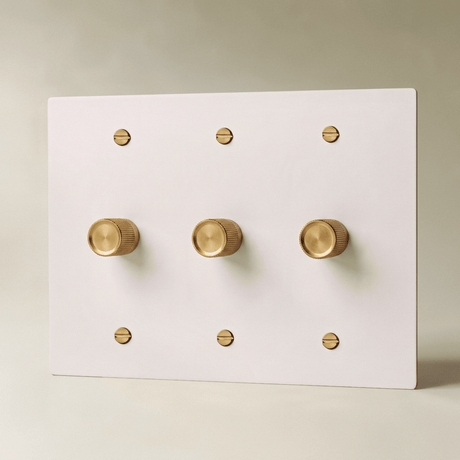 The Architectural Brass 3-Way Rotary Dimmer Switch (1 to 5 Gang) - Open Box - Residence Supply