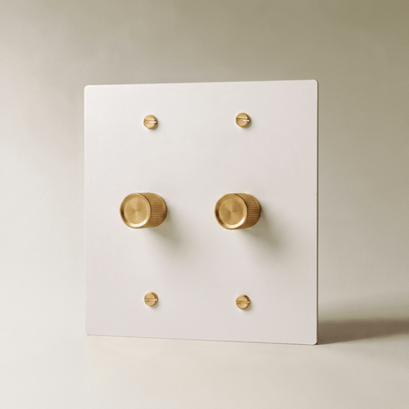 The Architectural Brass 3-Way Rotary Dimmer Switch (1 to 5 Gang) - Open Box - Residence Supply