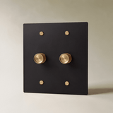 The Architectural Brass 3-Way Rotary Dimmer Switch (1 to 5 Gang) - Open Box - Residence Supply