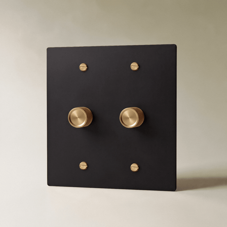 The Architectural Brass 3-Way Rotary Dimmer Switch (1 to 5 Gang) - Open Box - Residence Supply