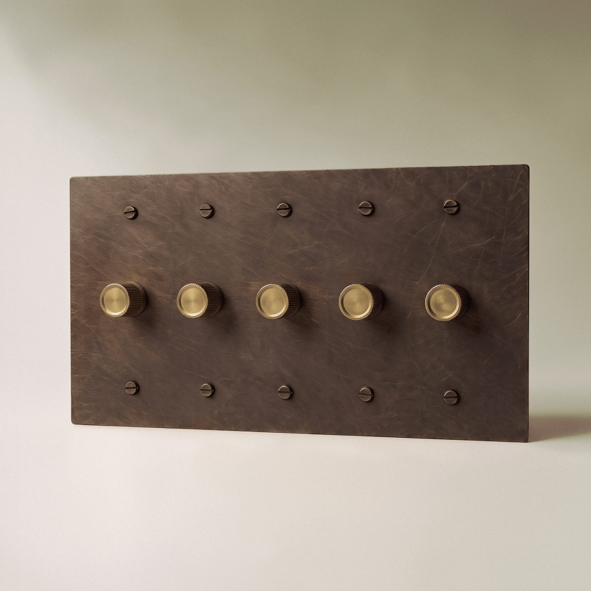 The Architectural Brass 3-Way Rotary Dimmer Switch (1 to 5 Gang) - Open Box - Residence Supply