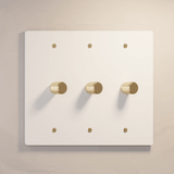 The Architectural Brass 3 - Way Rotary Dimmer Switch (1 to 5 Gang) - Open Box - Residence Supply