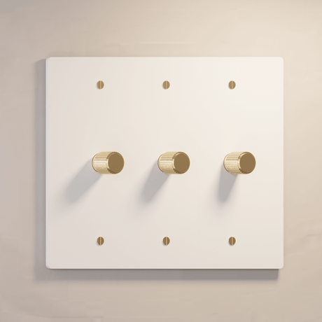 The Architectural Brass 3 - Way Rotary Dimmer Switch (1 to 5 Gang) - Open Box - Residence Supply