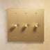 The Architectural Brass 3 - Way Rotary Dimmer Switch (1 to 5 Gang) - Open Box - Residence Supply
