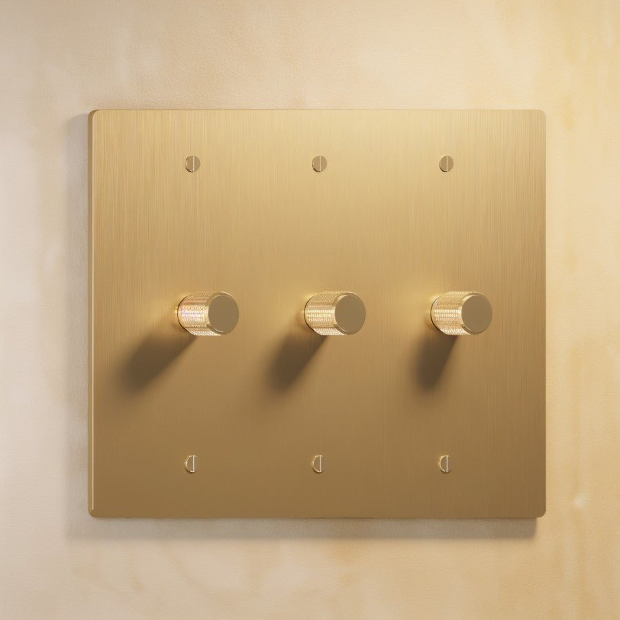 The Architectural Brass 3 - Way Rotary Dimmer Switch (1 to 5 Gang) - Open Box - Residence Supply