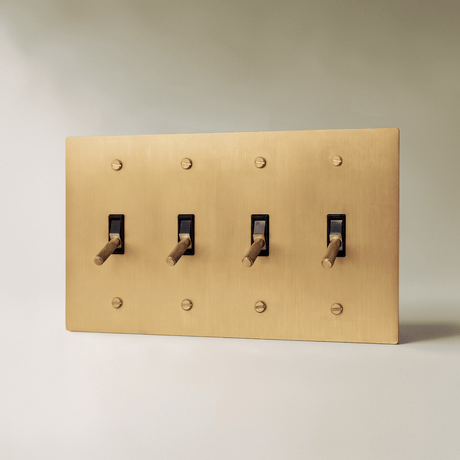 The Architectural Brass 4-Way Toggle Switch (1 to 5 Gang) - Open Box - Residence Supply