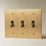 The Architectural Brass 4-Way Toggle Switch (1 to 5 Gang) - Open Box - Residence Supply