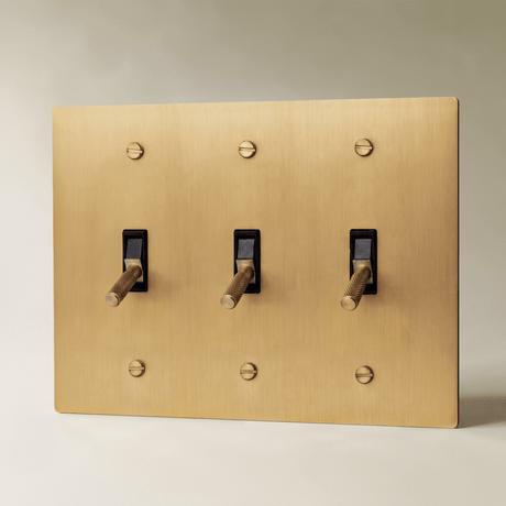 The Architectural Brass 4-Way Toggle Switch (1 to 5 Gang) - Open Box - Residence Supply
