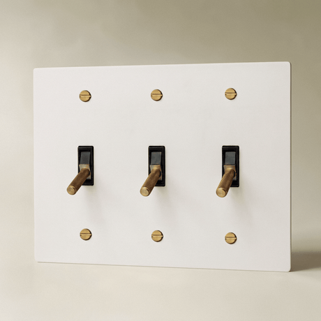 The Architectural Brass 4-Way Toggle Switch (1 to 5 Gang) - Open Box - Residence Supply