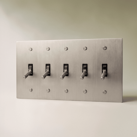 The Architectural Brass 4-Way Toggle Switch (1 to 5 Gang) - Open Box - Residence Supply