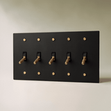 The Architectural Brass 4-Way Toggle Switch (1 to 5 Gang) - Open Box - Residence Supply