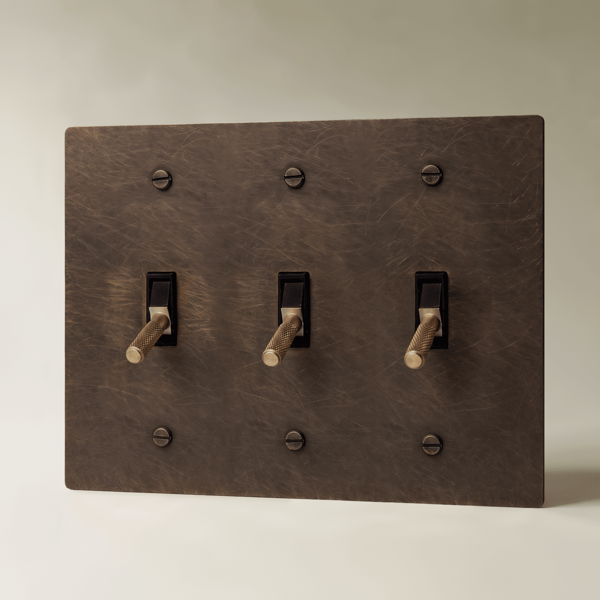 The Architectural Brass 4-Way Toggle Switch (1 to 5 Gang) - Open Box - Residence Supply