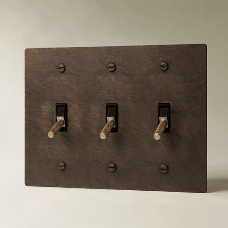 The Architectural Brass 4-Way Toggle Switch (1 to 5 Gang) - Open Box - Residence Supply