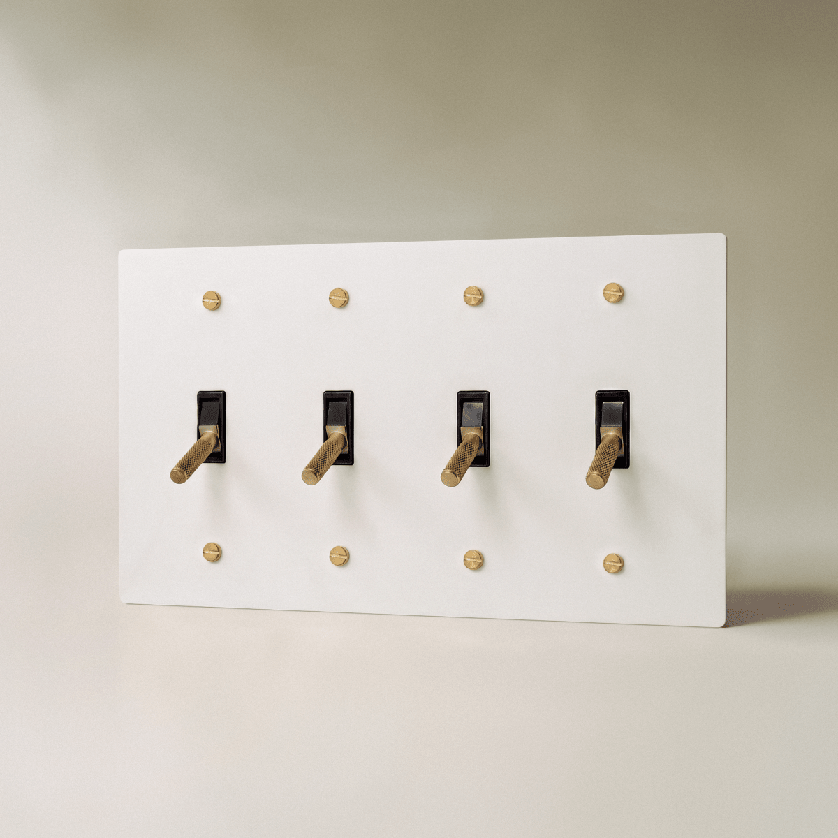 The Architectural Brass 4-Way Toggle Switch (1 to 5 Gang) - Open Box - Residence Supply