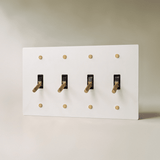 The Architectural Brass 4-Way Toggle Switch (1 to 5 Gang) - Open Box - Residence Supply