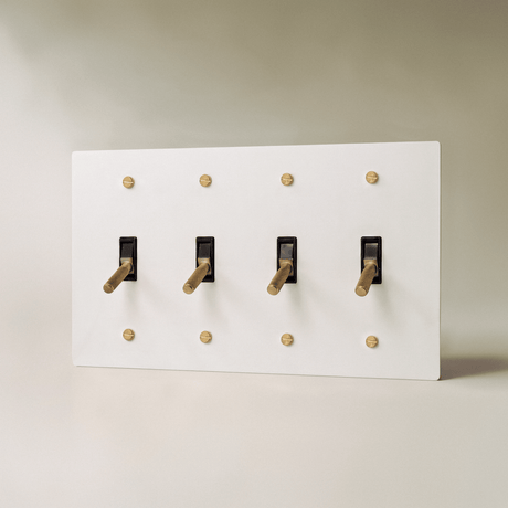 The Architectural Brass 4-Way Toggle Switch (1 to 5 Gang) - Open Box - Residence Supply