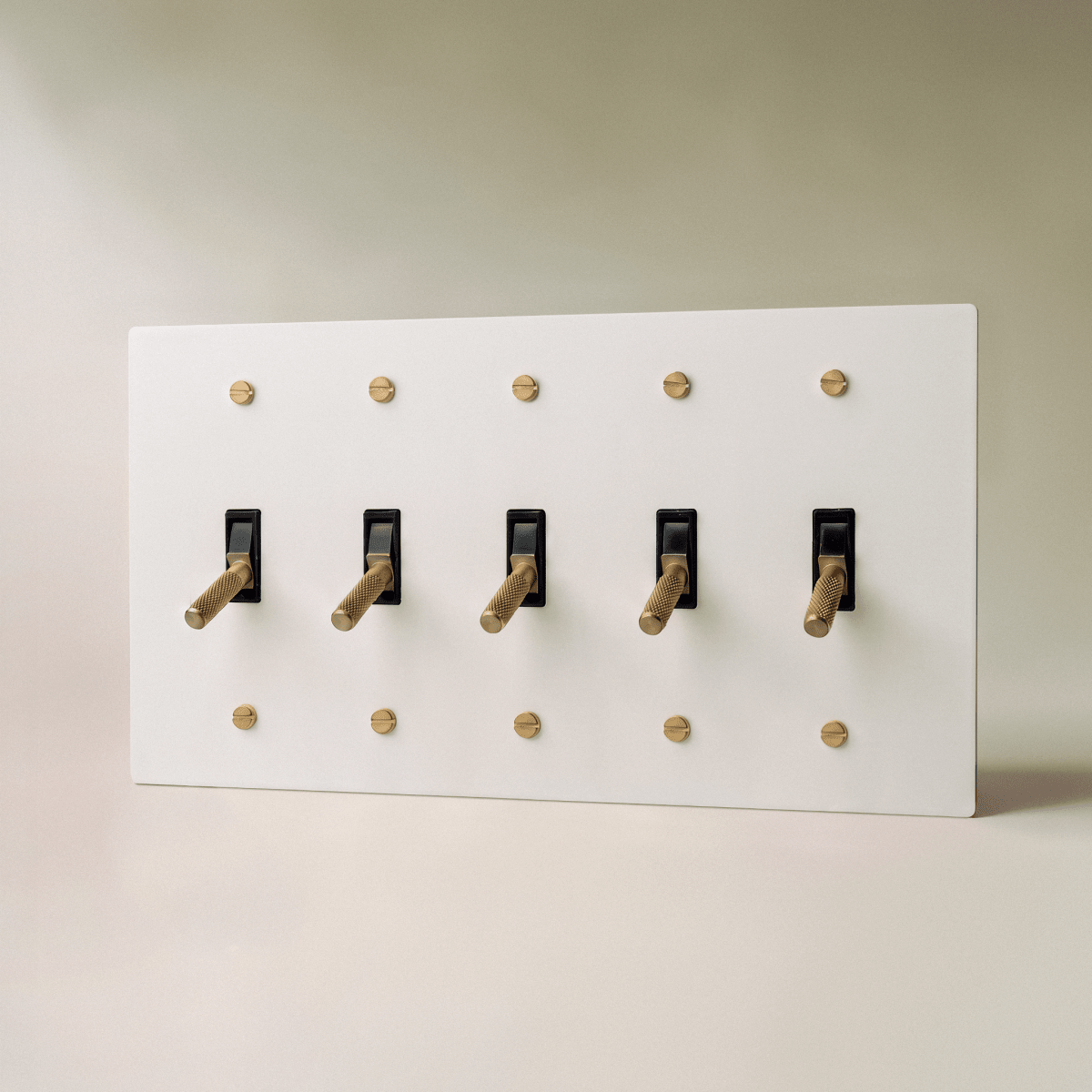 The Architectural Brass 4-Way Toggle Switch (1 to 5 Gang) - Open Box - Residence Supply