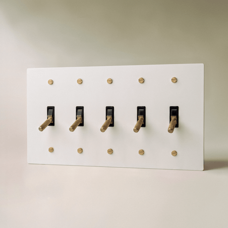 The Architectural Brass 4-Way Toggle Switch (1 to 5 Gang) - Open Box - Residence Supply