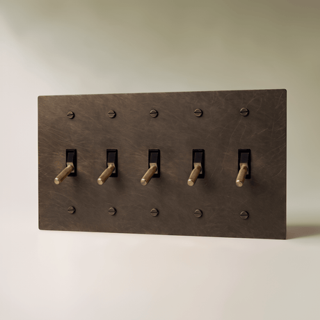 The Architectural Brass 4-Way Toggle Switch (1 to 5 Gang) - Open Box - Residence Supply
