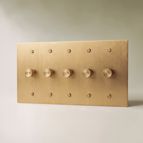 The Architectural Brass Dimmer Switch (1 to 5 Gang) - Open Box - Residence Supply