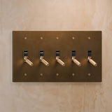The Architectural Brass Toggle Switch (1 to 5 Gang) - Open Box - Residence Supply