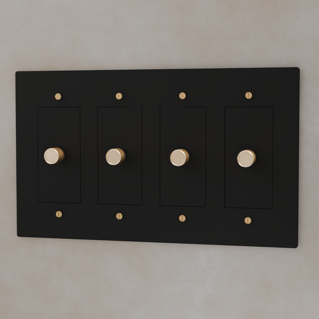 The Brass 3 - Way Rotary Dimmer Switch (1 to 5 Gang) - Residence Supply