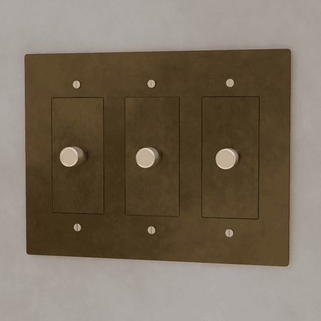 The Brass 3 - Way Rotary Dimmer Switch (1 to 5 Gang) - Residence Supply