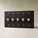 The Brass 3-Way Rotary Dimmer Switch (1 to 5 Gang) - Residence Supply
